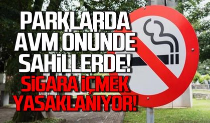 Parklar, AVM önleri ve sahillerde sigara içmek yasaklanıyor