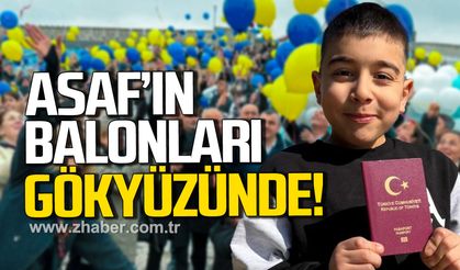 Asaf'ın balonları gökyüzüne yükseldi!