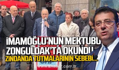 Ekrem İmamoğlu'nun mektubu Zonguldak'ta okundu.