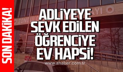 Zonguldak'ta adliyeye sevk edilen 17 Yaşındaki öğrenciye ev hapsi