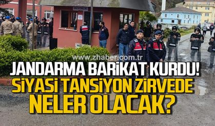 Zonguldak İl Genel Meclisi'nde siyasi tansiyon zirvede. Jandarma barikat kurdu