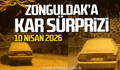 Zonguldak'a Nisan ayında kar sürprizi.