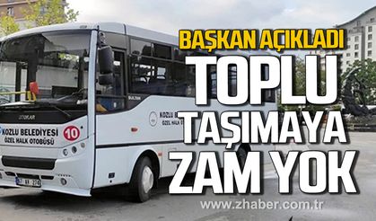 Altuğ Dökmeci açıkladı. Kozlu'da toplu taşımaya zam yok