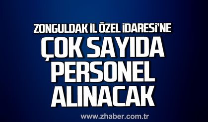 Zonguldak İl Özel İdaresi'ne çok sayıda personel alınacak.