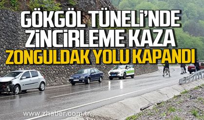 Zonguldak Gökgöl Tüneli’nde zincirleme kaza.