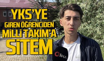 Bolu'da YKS'ye giren öğrenciden Milli Takım'a sitem.