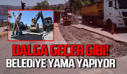 Dalga geçer gibi! Zonguldak Belediyesi yama yapıyor