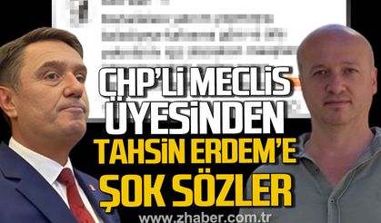 CHP’li meclis üyesinden Tahsin Erdem’e şok sözler.