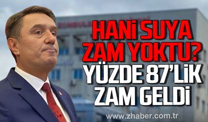 Zonguldak'ta su ücretlerine yüzde 87 oranında zam geldi.