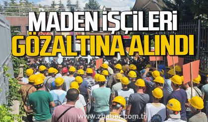 Maden işçileri Enerji Bakanlığı’nda gözaltına alındı.