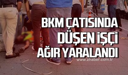 Zonguldak'ta BKM çatısında düşen işçi ağır yaralandı