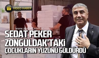 Sedat Peker Zonguldak’taki çocukların yüzünü güldürdü