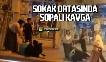 Sokak ortasında sopalı kavga... Yaralı var