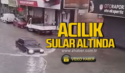 Acılık’ta iş yerlerini su bastı! Esnaf kendi imkânlarıyla mücadele etti