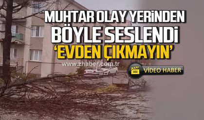 İnağzı’nda fırtına ve heyelan! Muhtardan evden çıkmayın uyarısı