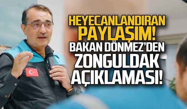 Bakan Dönmez'den Zonguldak paylaşımı!