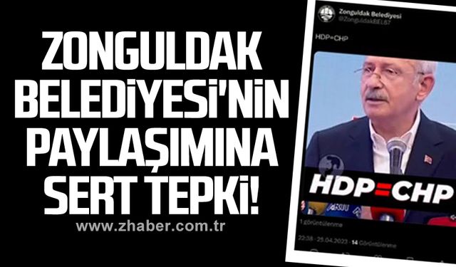 Zonguldak Belediyesi'nin paylaşımına sert tepki!