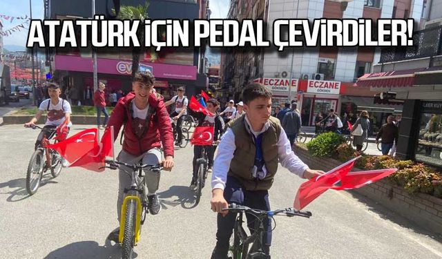 Atatürk için pedal çevirdiler!