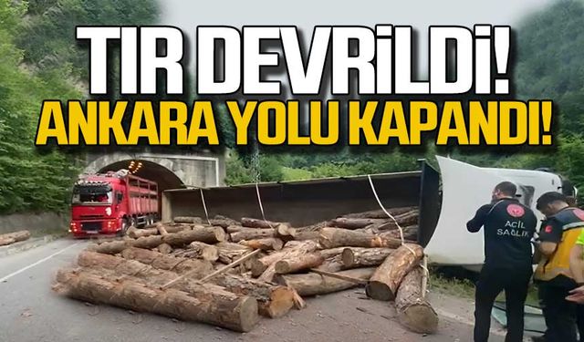 TIR devrildi... Ankara yolu kapandı!
