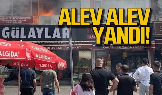 Patlamalar korkuttu. İş yeri alev alev yandı!