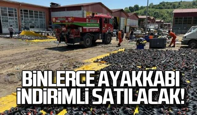 Sular altında kaldı! Binlerce ayakkabı indirimli satılacak!