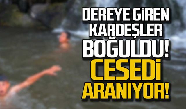 Derede yüzen iki kardeşten biri boğuldu... Cesedi aranıyor!