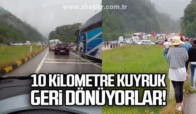 Zonguldak Ankara yolunda 10 kilometre kuyruk...