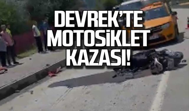 Devrek'te motosiklet kazası!