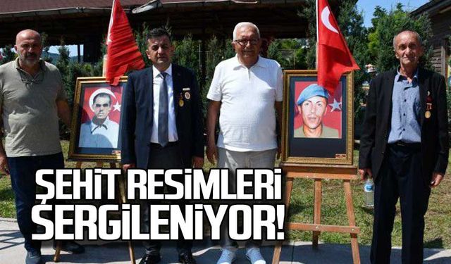 Şehit resimleri sergileniyor!