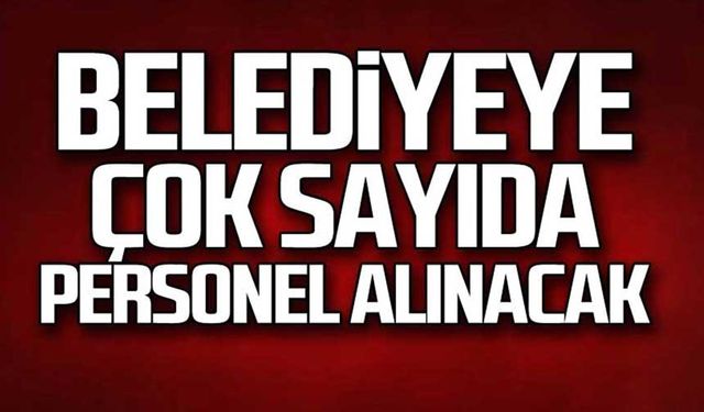 Gümeli Belediyesi çok sayıda personel alacak!