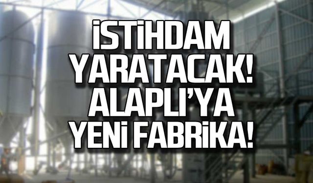 İstihdam yaratacak! Alaplı'ya yeni fabrika!