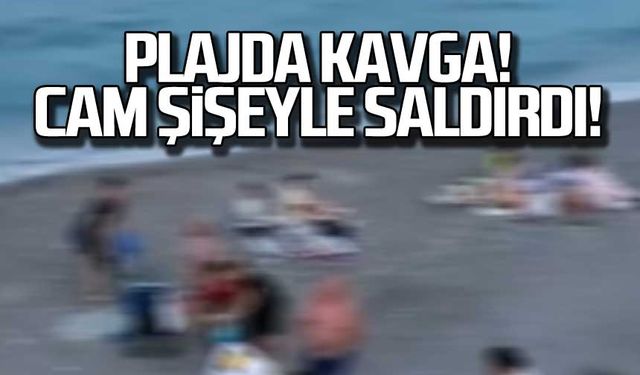 Plajda kavga! Kırık cam şişesi ile saldırdı!