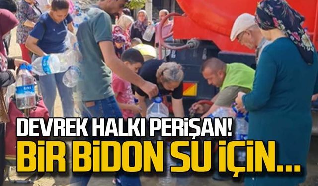 Devrek halkı perişan. Bir bidon su için!