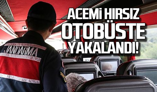 Acemi hırsız otobüste yakalandı!