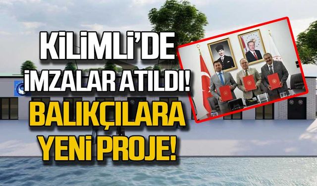 Kilimli'de imzalar atıldı! Balıkçılara yeni proje!