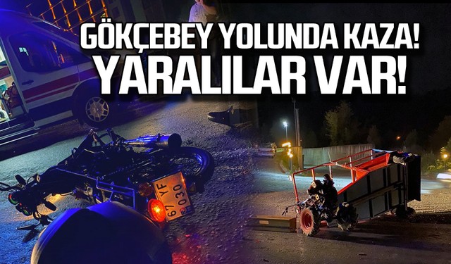 Gökçebey yolunda kaza! Yaralılar var!