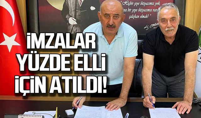 İmzalar yüzde elli için atıldı!