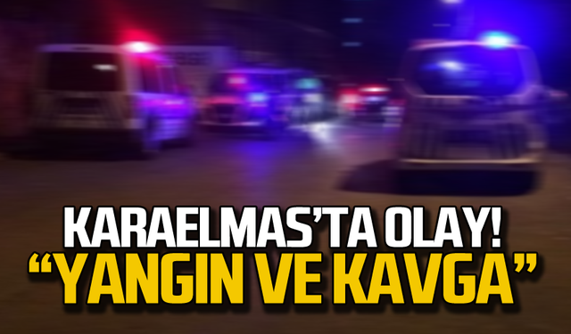 Karaelmas'ta olay! "Yangın ve kavga"