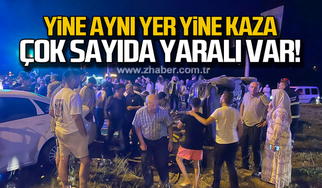 Yine aynı yer yine kaza... Çok sayıda yaralı var!