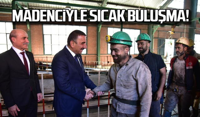 Vali Hacıbekaşoğlu'ndan madencilere sıcak karşılama