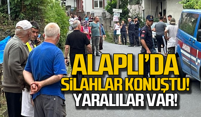 Alaplı'da silahlar konuştu! Yaralılar var!