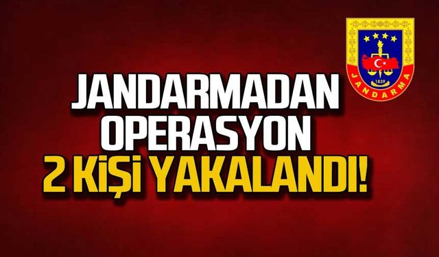 Jandarmadan operasyon! 2 kişi yakalandı!