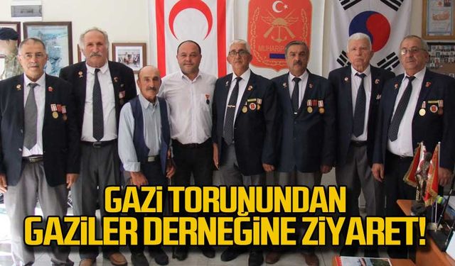 Gazi torunundan, gaziler derneğine ziyaret!