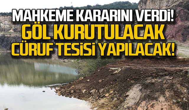 Mahkeme kararını verdi! Göl kurutulacak cüruf tesisi yapılacak!