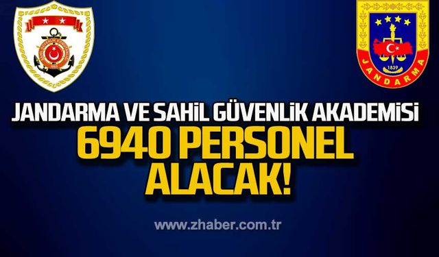 Jandarma ve Sahil Güvenlik Akademisi personel alacak!