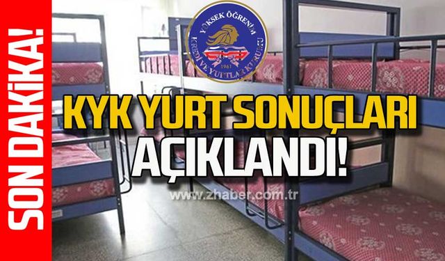 KYK yurt başvuru sonuçları açıklandı!