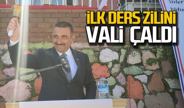 İlk ders zilini Vali Hacıbektaşoğlu çaldı