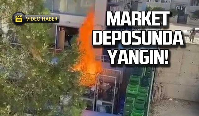 Market deposunda yangın!