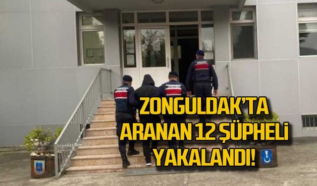 Zonguldak'ta aranan 12 şüpheli yakalandı!