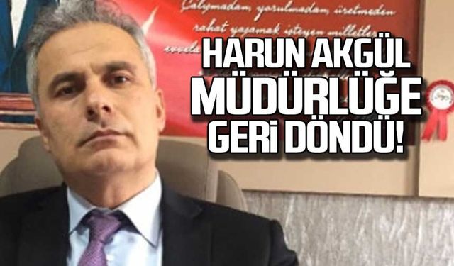 Harun Akgül Milli Eğitim Müdürlüğü'ne geri döndü!